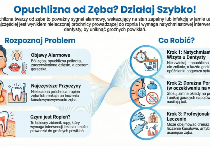 Ból zęba przy gryzieniu, opuchlizna policzka, gorączka – objawy alarmowe. Nie zwlekaj, udaj się do dentysty!