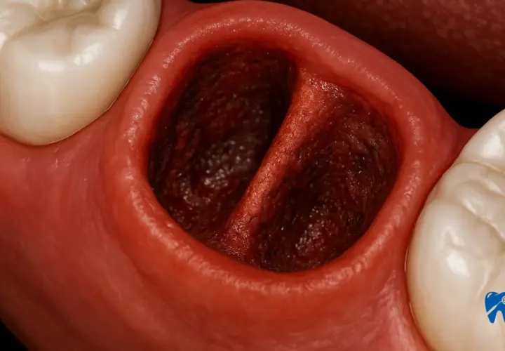 Po ekstrakcji zęba, dentysta może zastosować materiał kościotwórczy lub wypełnienie, aby wspomóc gojenie i zapobiec zapadaniu się dziąsła.